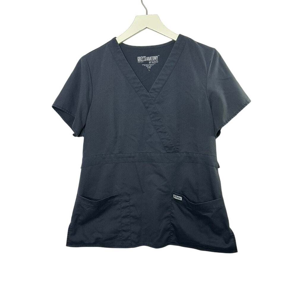 Grey's Anatomy by Barco Blue Riley Short Sleeve Scrub Top Women's Large